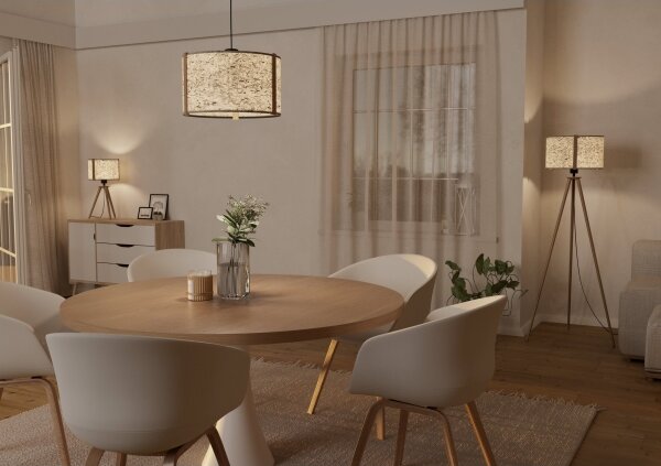 Eglo 390325 - Lampada da tavolo HONTONGAS 1xE27/25W/230V beige