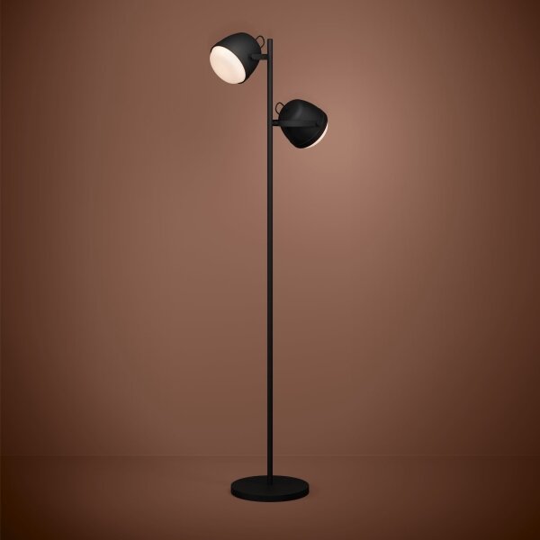 Eglo 390048 - Lampada con piedistallo UPANEMA 2xE27/28W/230V nero