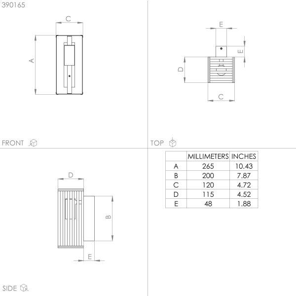 Eglo 390165 - Applique CIDRAZ 1xE27/40W/230V nero/marrone