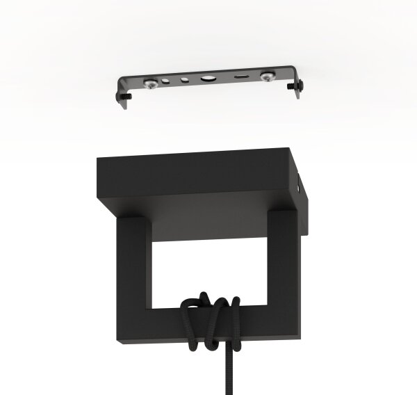Eglo 390002 - Lampadario a sospensione con filo BOGOTA 1xE27/40W/230V nero