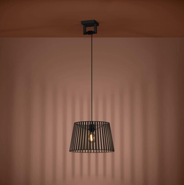 Eglo 390002 - Lampadario a sospensione con filo BOGOTA 1xE27/40W/230V nero