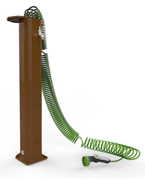 Fontana da Giardino In Alluminio GARDEN SURPRISE GS145 con Rubinetto Porta gomma , Tubo Flessibile , Tappo apribile Dimensioni 20x18xh 115 cm - peso 10 kg, Garantita Colore ORO VANGOGH