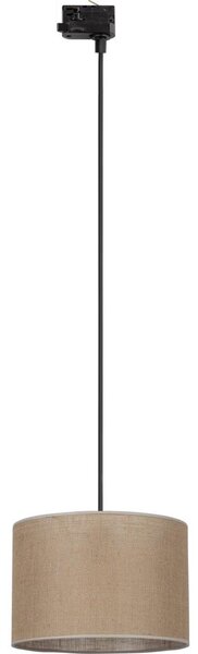 Lampadario a sospensione con filo Sistema ferroviario trifase TRACER 1xE27/15W/230V diametro 30 cm nero/marrone