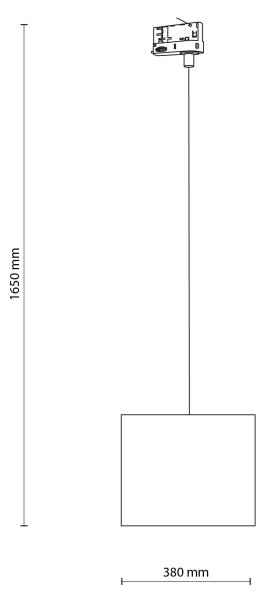 Lampadario a sospensione con filo Sistema ferroviario trifase TRACER 1xE27/15W/230V diametro 30 cm nero/bianco