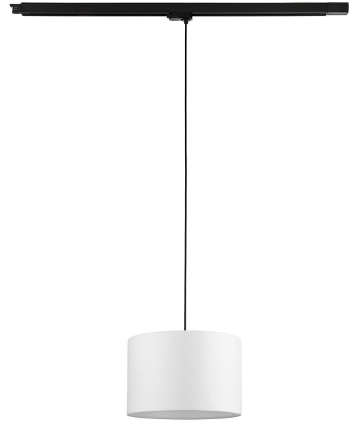 Lampadario a sospensione con filo Sistema ferroviario trifase TRACER 1xE27/15W/230V diametro 30 cm nero/bianco