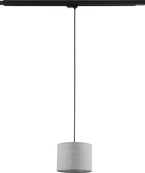 Lampadario a sospensione con filo Sistema ferroviario trifase TRACER 1xE27/15W/230V diametro 20 cm nero/grigio