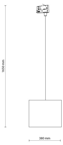 Lampadario a sospensione con filo Sistema ferroviario trifase TRACER 1xE27/15W/230V diametro 30 cm nero/marrone
