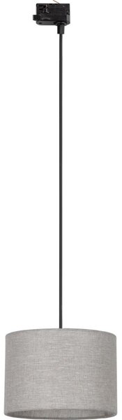 Lampadario a sospensione con filo Sistema ferroviario trifase TRACER 1xE27/15W/230V diametro 30 cm nero/grigio