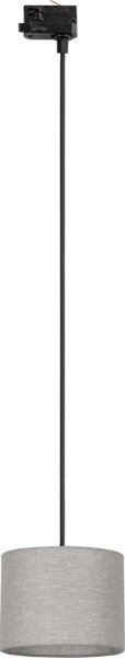 Lampadario a sospensione con filo Sistema ferroviario trifase TRACER 1xE27/15W/230V diametro 20 cm nero/grigio