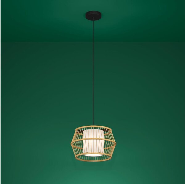 Eglo 390233 - Lampadario a sospensione con filo MONTERROSO 1xE27/40W/230V bambù