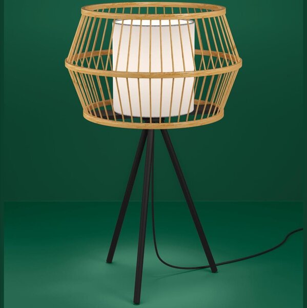 Eglo 390235 - Lampada da tavolo MONTERROSO 1xE27/40W/230V bambù