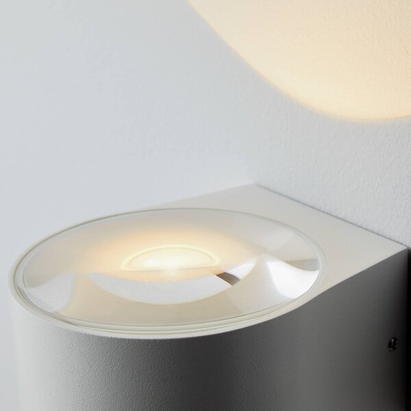 LOOM DESIGN Frey Applique a LED IP65 2x6W bianco, Bianco / Opale, Alluminio, Moderno, Applique