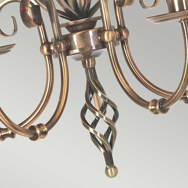 Elstead ART5-AGD-BRASS - Lampadario a sospensione con catena ARTISAN 5xE14/60W/230V