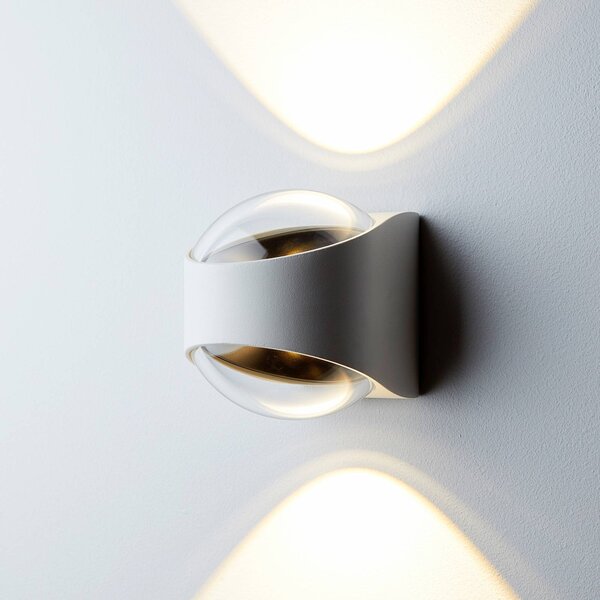 LOOM DESIGN Saga Lampada da parete per esterni a LED su/giù, bianco