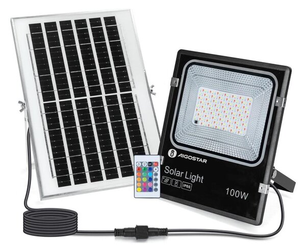 Aigostar - LED RGB Faro solare dimmerabile LED/100W/3,2V IP66 + +TC