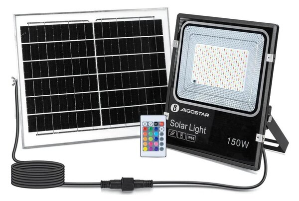 Aigostar - LED RGB Faro solare dimmerabile LED/150W/3,2V IP66 + +TC