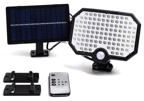 Aigostar - LED Luce solare con sensore di movimento LED/2,4W/3,7V IP65