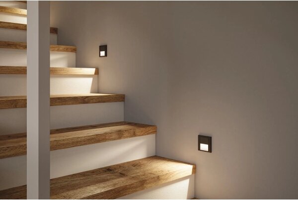 Paulmann 80001 - LED/1W Illuminazione scale TSARO 230V Follow/nero