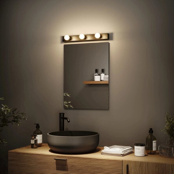 Paulmann 80097 - 3xE14/40W IP44 Lampada per specchio da bagno REGULA 230V nero
