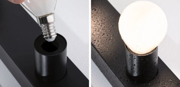Paulmann 80097 - 3xE14/40W IP44 Lampada per specchio da bagno REGULA 230V nero