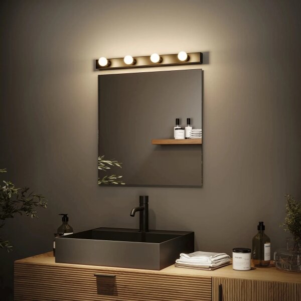 Paulmann 80099 - 4xE14/40W IP44 Lampada per specchio da bagno REGULA 230V nero