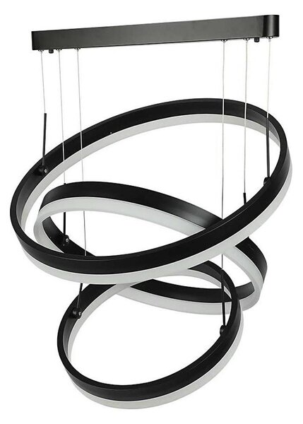 Lampadario a sospensione con filo LED dimmerabile LED/86W/230V 3000K nero