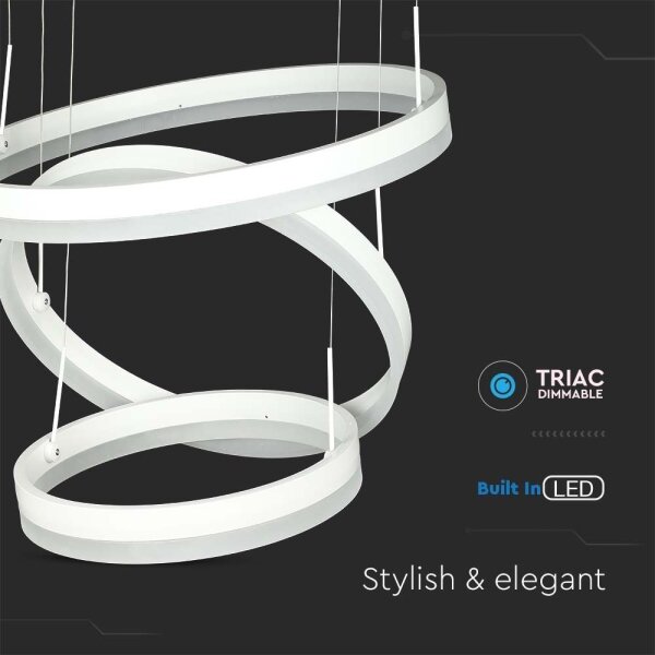 Lampadario a sospensione con filo LED dimmerabile LED/86W/230V 3000K bianco
