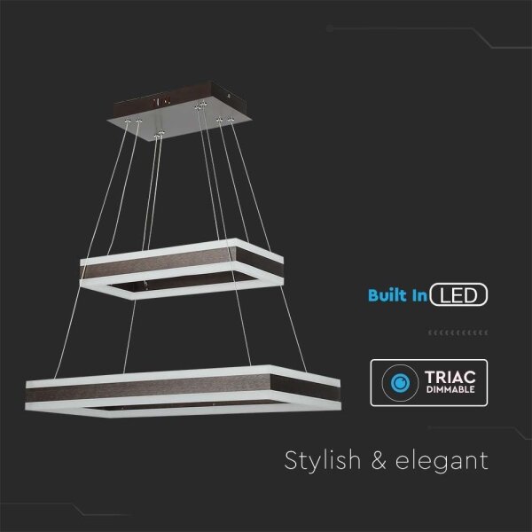 Lampadario a sospensione con filo LED dimmerabile LED/113W/230V 3000K marrone