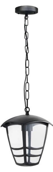 Lampadario da esterno a sospensione con catena TEVIO 1xE27/60W/230V IP54 nero