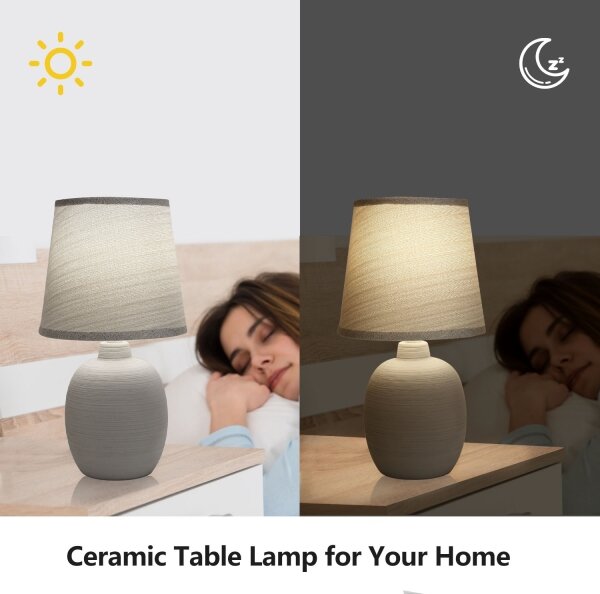 Aigostar - Lampada da tavolo 1xE14/40W/230V grigio