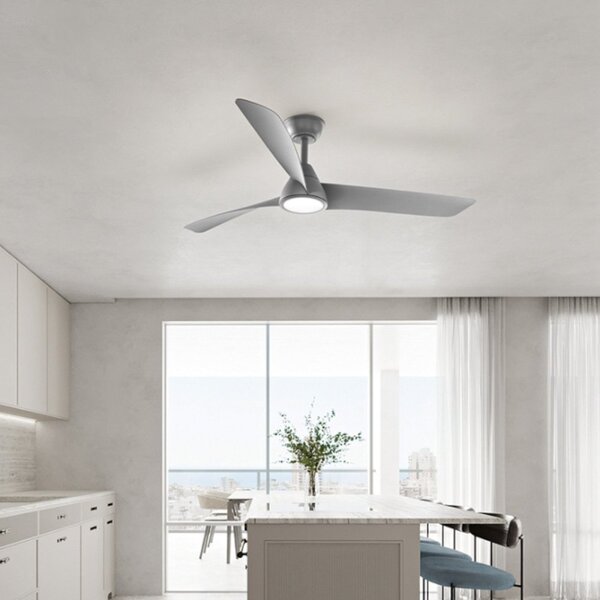 Ventilatore moderno perenz nora 7204 ct led dimmerabile metallo acrilico - Perenz