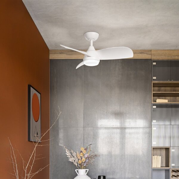 Ventilatore moderno perenz milo 7192 b ct led dimmerabile metallo acrilico - Perenz