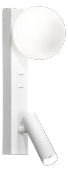 Applique perenz fog 8484 b lc g9 led 240lm 3000k usb cilindro orientabile doppia accensione bianco - Perenz