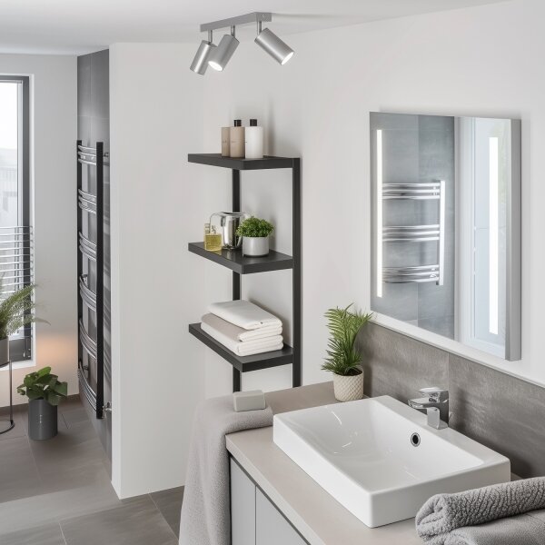 Brilagi - Luce Spot da bagno SELE 3xGU10/30W/230V IP44 argento