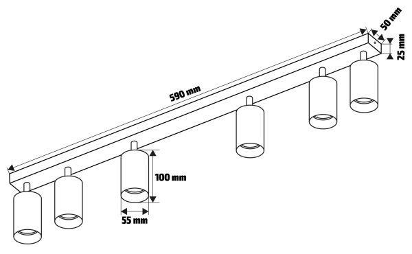 Brilagi - Luce Spot da bagno SELE 6xGU10/30W/230V IP44 argento