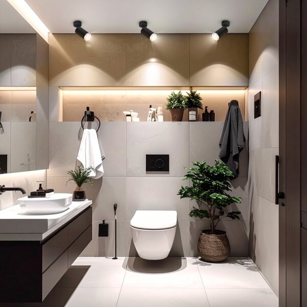Brilagi - Luce Spot da bagno SELE 1xGU10/30W/230V IP44 nero