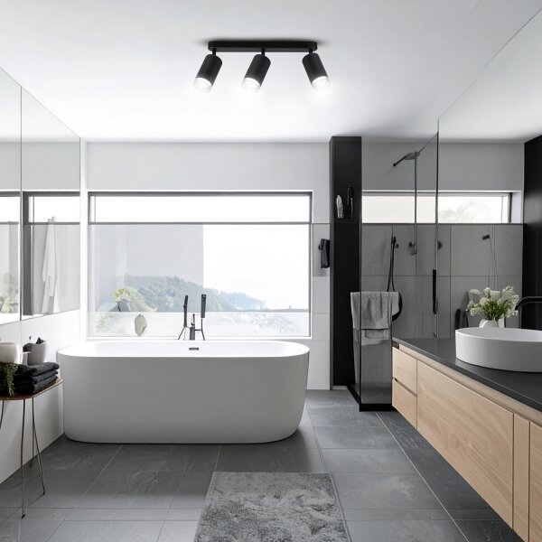 Brilagi - Luce Spot da bagno SELE 3xGU10/30W/230V IP44 nero