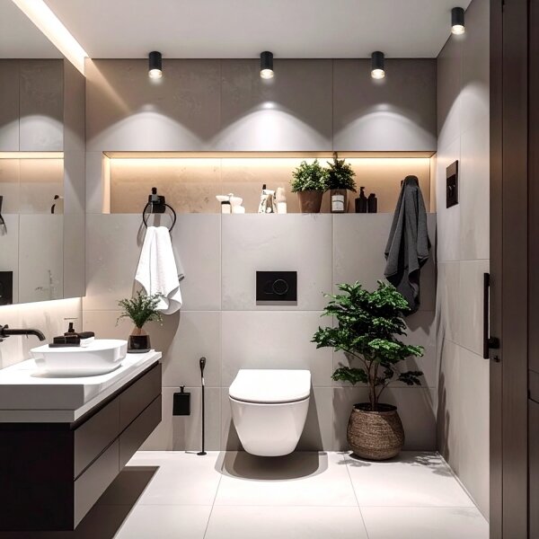Brilagi - Luce Spot da bagno SELE 1xGU10/30W/230V IP44 nero