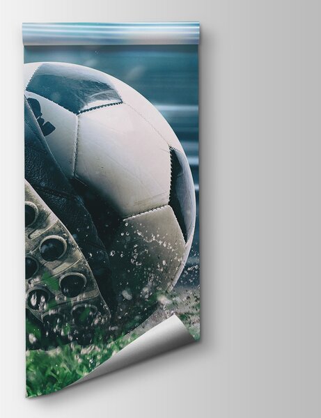 Carta da parati Un pallone da calcio che calcia un pallone, Carta da parati per gli adolescenti, Carta da parati popolare, u98534 - Tapeko.it