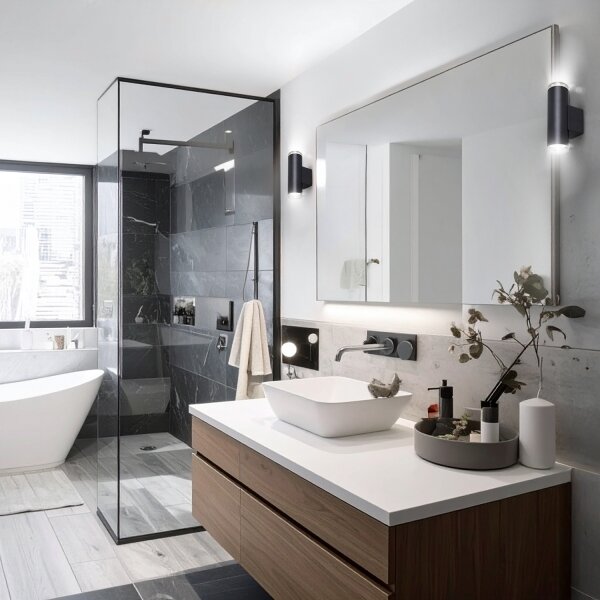 Brilagi - Faretto per bagno SELE AQUA 2xGU10/30W/230V IP44 nero