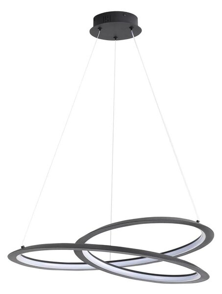 Lampadario LED a sospensione con filo TANGO LED/44W/230V 4000K diametro 60 cm nero