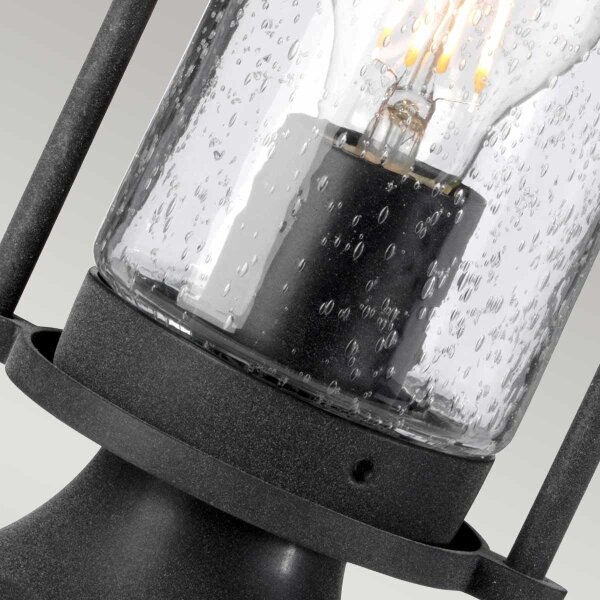 Kichler KL-RIVERWOOD3-M - Lampada da esterno RIVERWOOD 1xE27/60W/230V IP44 nero