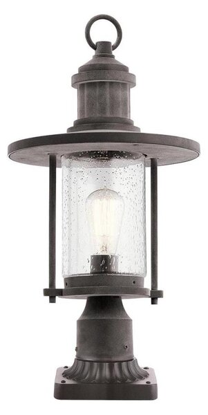 Kichler KL-RIVERWOOD3-M - Lampada da esterno RIVERWOOD 1xE27/60W/230V IP44 nero