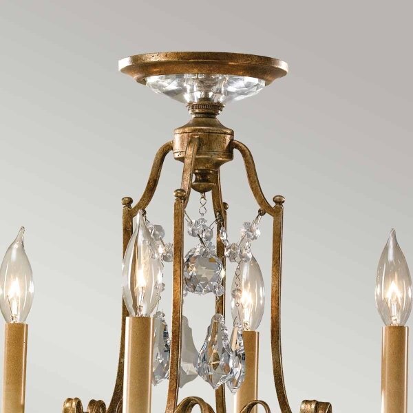 Feiss FE-VALENTINA4 - Lampadario a sospensione con catena VALENTINA 4xE14/60W/230V
