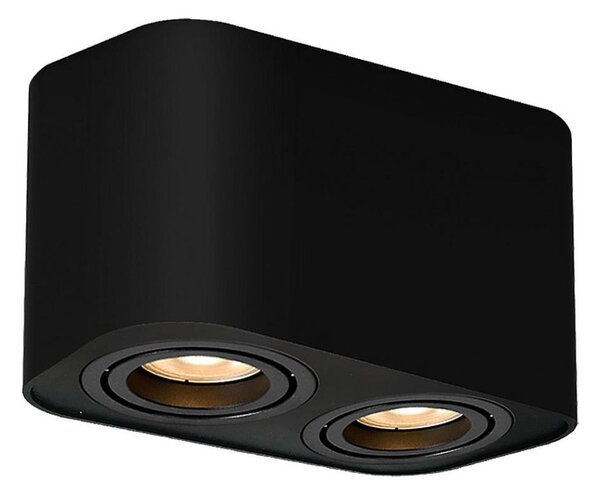 Rabalux 2053 - Faretto KOBALD 2xGU10/42W/230V nero