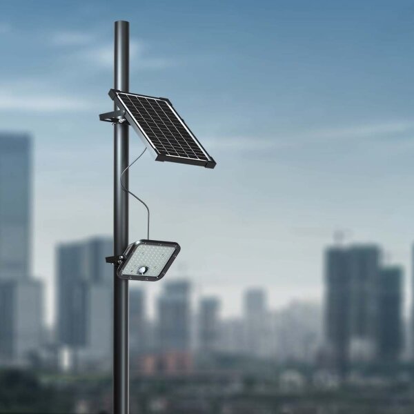 Faretto solare LED dimmerabile 10W 3,7V 4000/6000K IP65 con sensore + DO