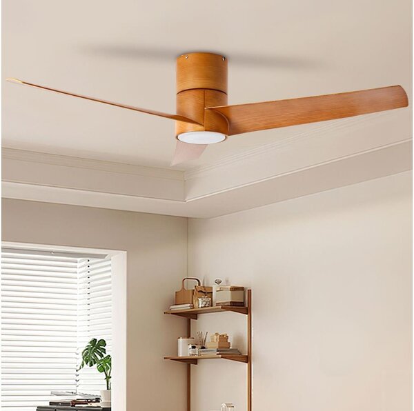ZEVENTI - Ventilatore da soffitto LED BARROSA LED/18W/230V Wi-Fi Tuya marrone + telecomando