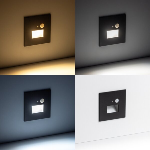 Brilagi - Lampada per scale a LED con sensore LED/1,5W/230V 3000/4000/6500K nero