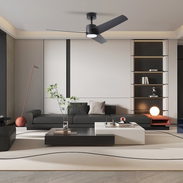 ZEVENTI - Ventilatore da soffitto LED ORVIETO LED/18W/230V Wi-Fi Tuya nero + telecomando