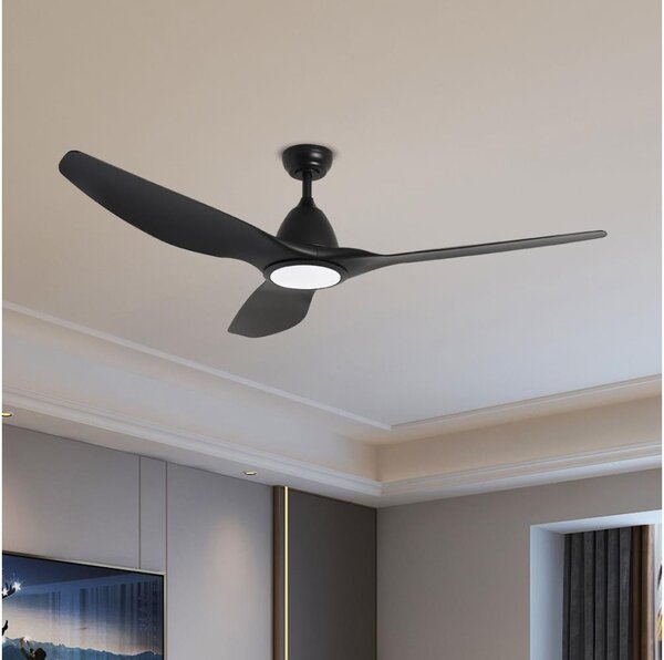 ZEVENTI - Ventilatore da soffitto LED URBINO LED/20W/230V Wi-Fi Tuya, nero + telecomando